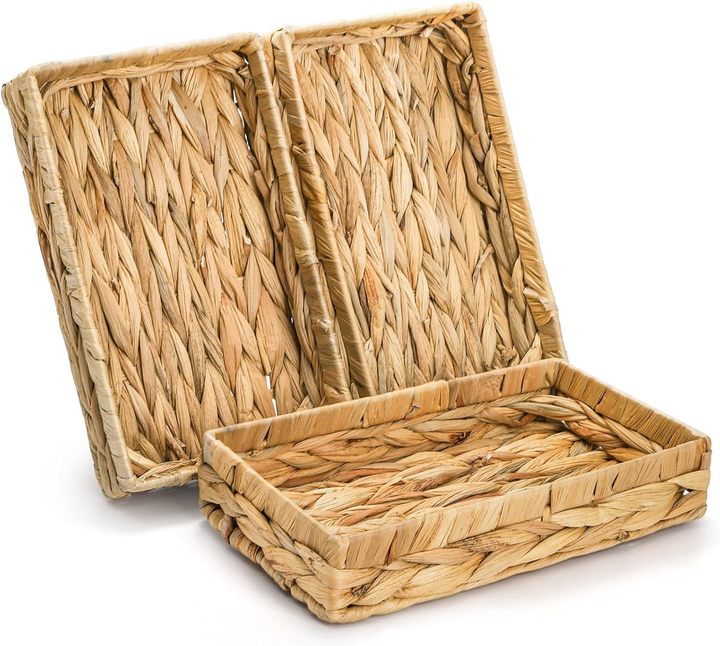 Water Hyacinth Vanity Trays - Set of 3