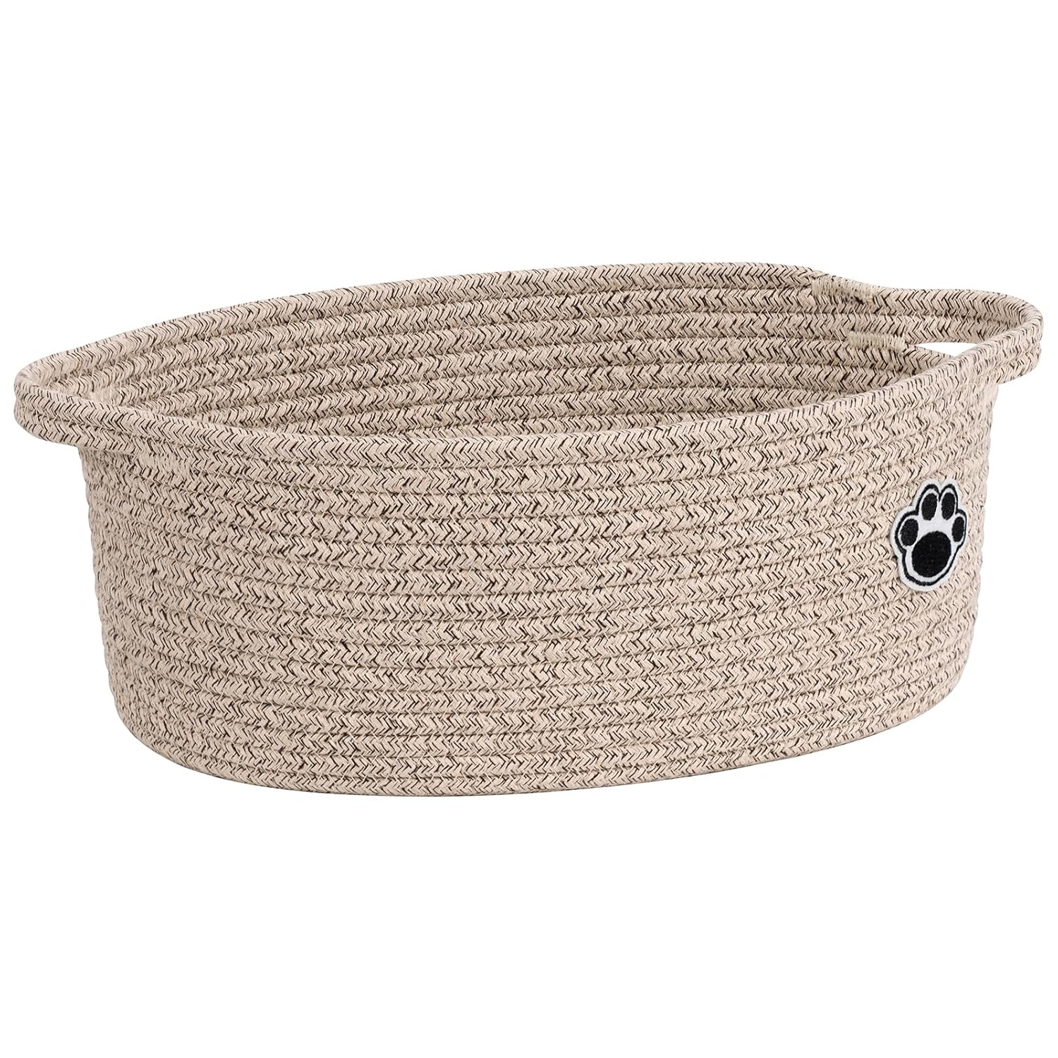 Cesta tejida para mascotas y guarder�a en color marr�n mixto