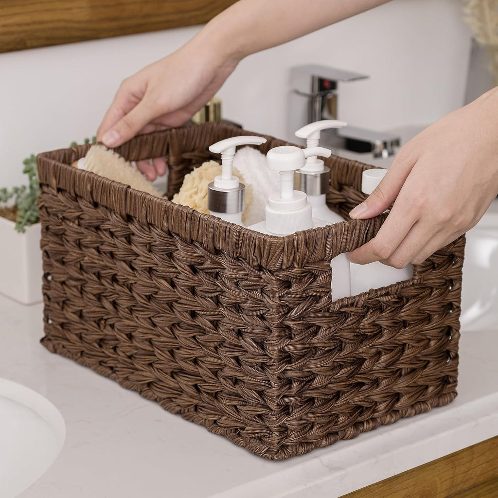 Wicker Storage Baskets for Shelves