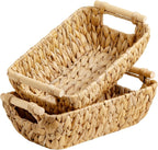 Large Water Hyacinth Storage Baskets - Set of 2