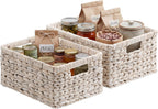 Medium Water Hyacinth Storage Baskets - Set of 2