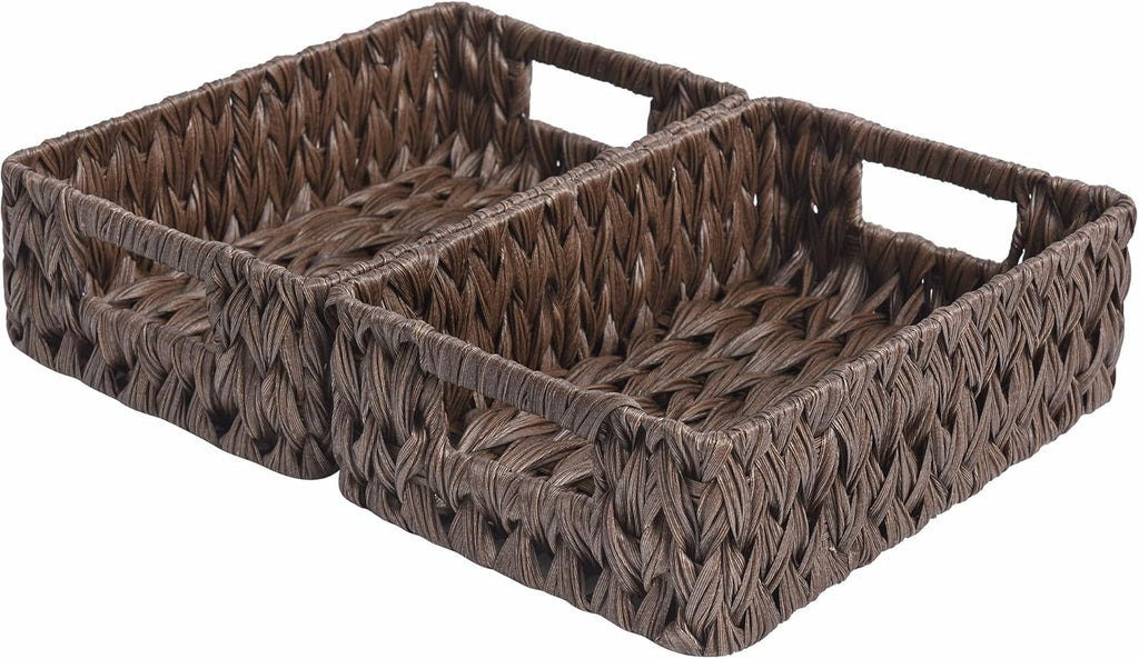 Wicker Storage Baskets for Shelves