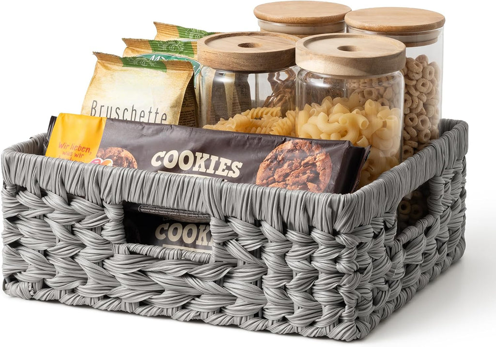 Wicker Storage Baskets for Shelves