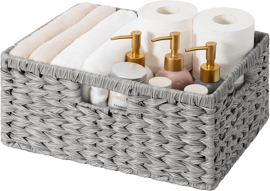 Wicker Storage Baskets for Shelves