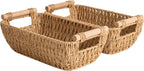 Large Water Hyacinth Storage Baskets - Set of 2