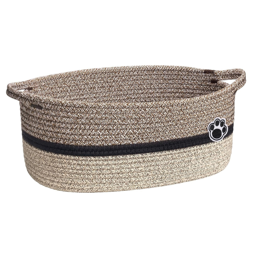 Cesta tejida para mascotas y guarder�a en color marr�n mixto
