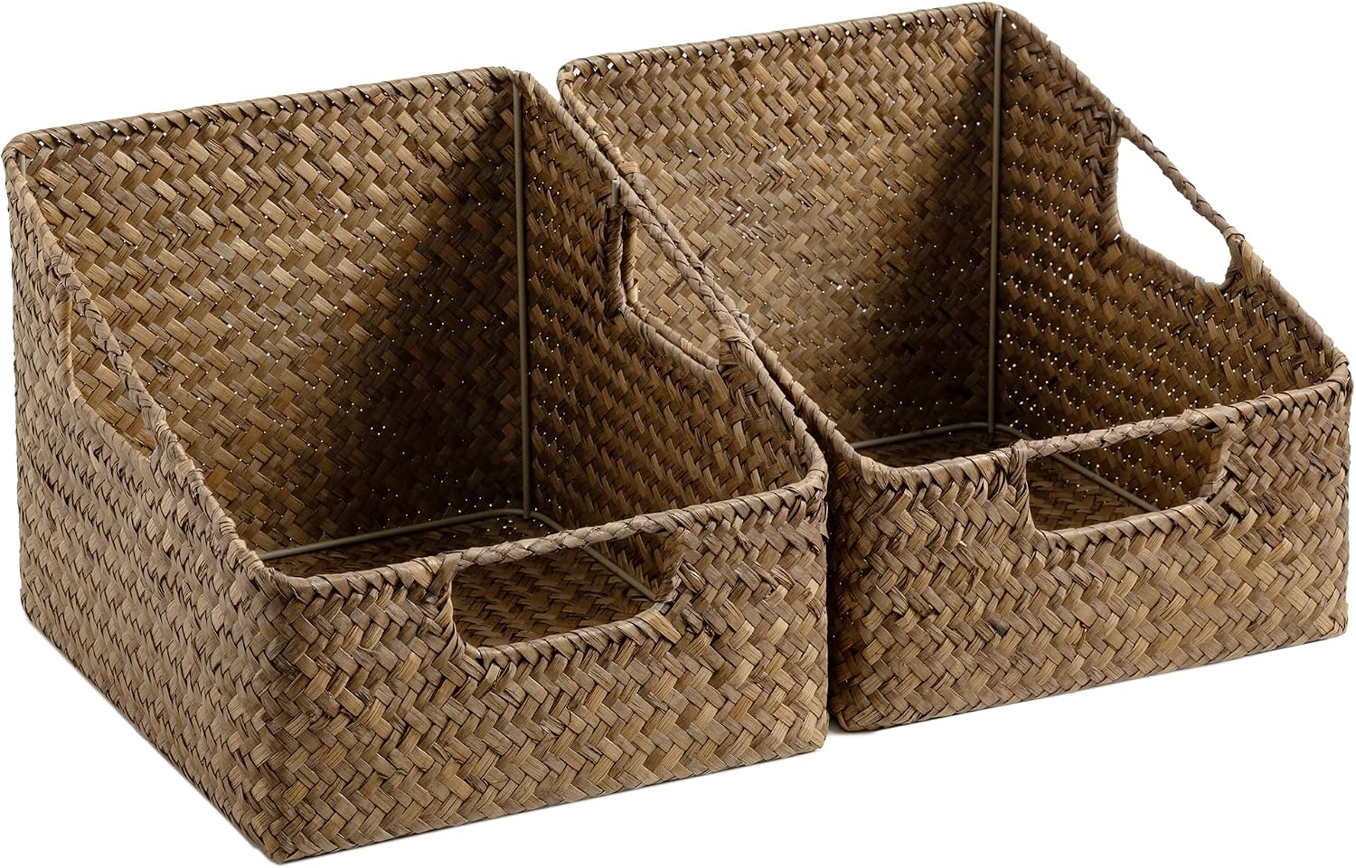 Water Hyacinth Pantry Baskets - Set of 2