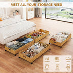 Rolling Rattan Under-Bed Storage Bin