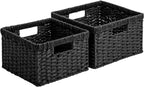 Cestas de estantes de jacinto de agua natural - Juego de 2