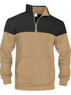 Sudadera con capucha para hombre, diseño de retazos, casual, con cremallera, cuello alto, elegante, estilo urbano, nueva llegada, cálida, para hombre, regalos de Navidad para él