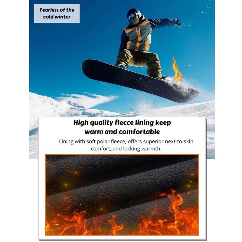 Pantalones de Invierno para Hombre 5 Bolsillos con Cremallera Pantalones de Esquí para Nieve Forro Polar Resistentes al Agua Pantalones de Senderismo FallFreshness Outdoorfun