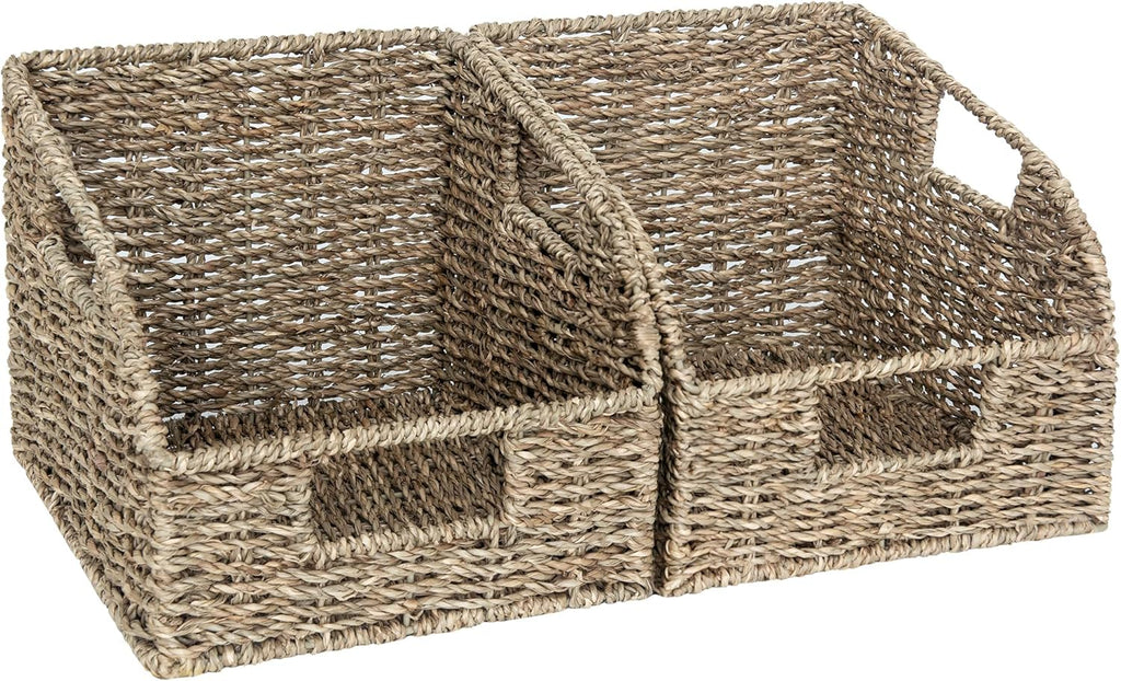 Water Hyacinth Pantry Baskets - Set of 2