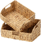 Water Hyacinth Pantry Baskets - Set of 2
