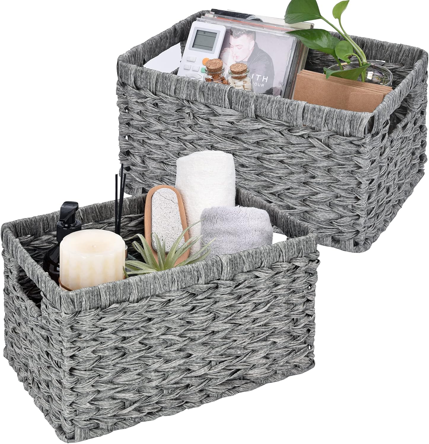 Wicker Storage Baskets for Shelves