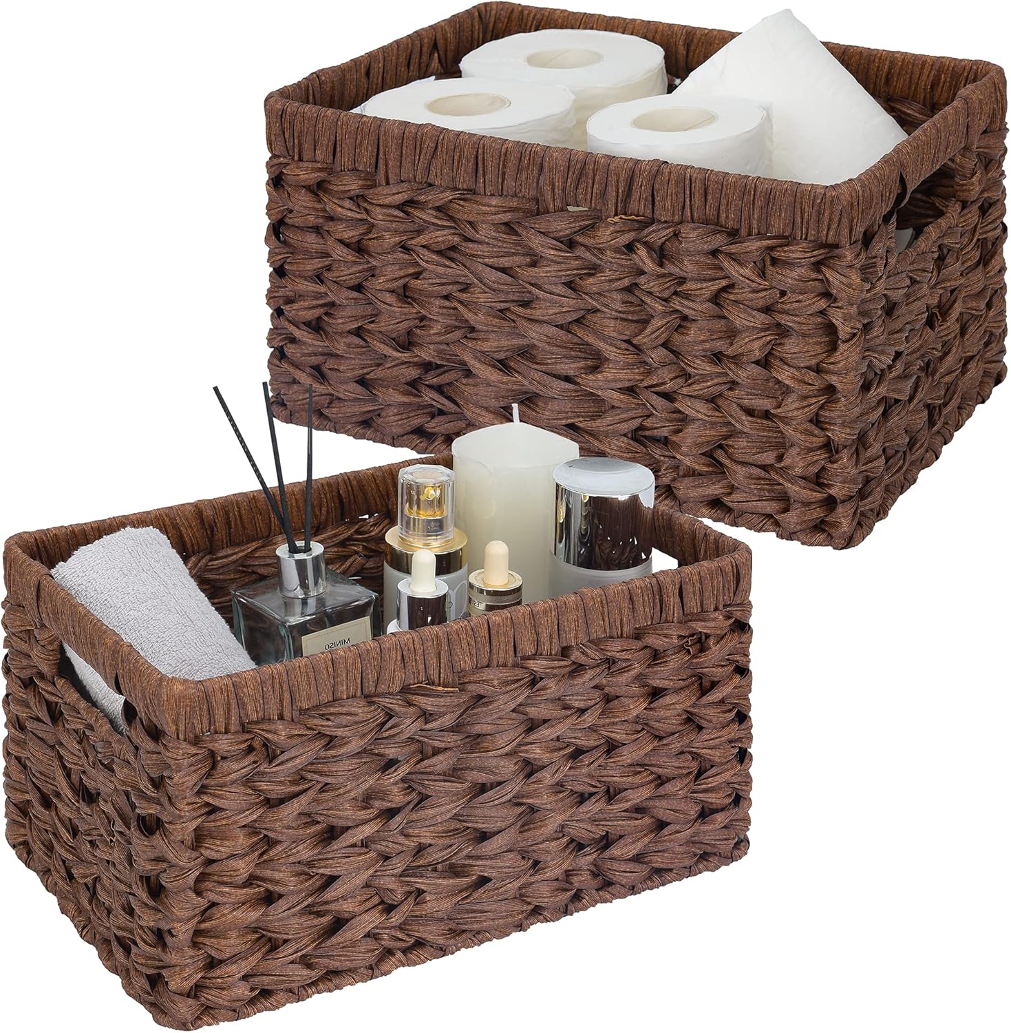 Wicker Storage Baskets for Shelves
