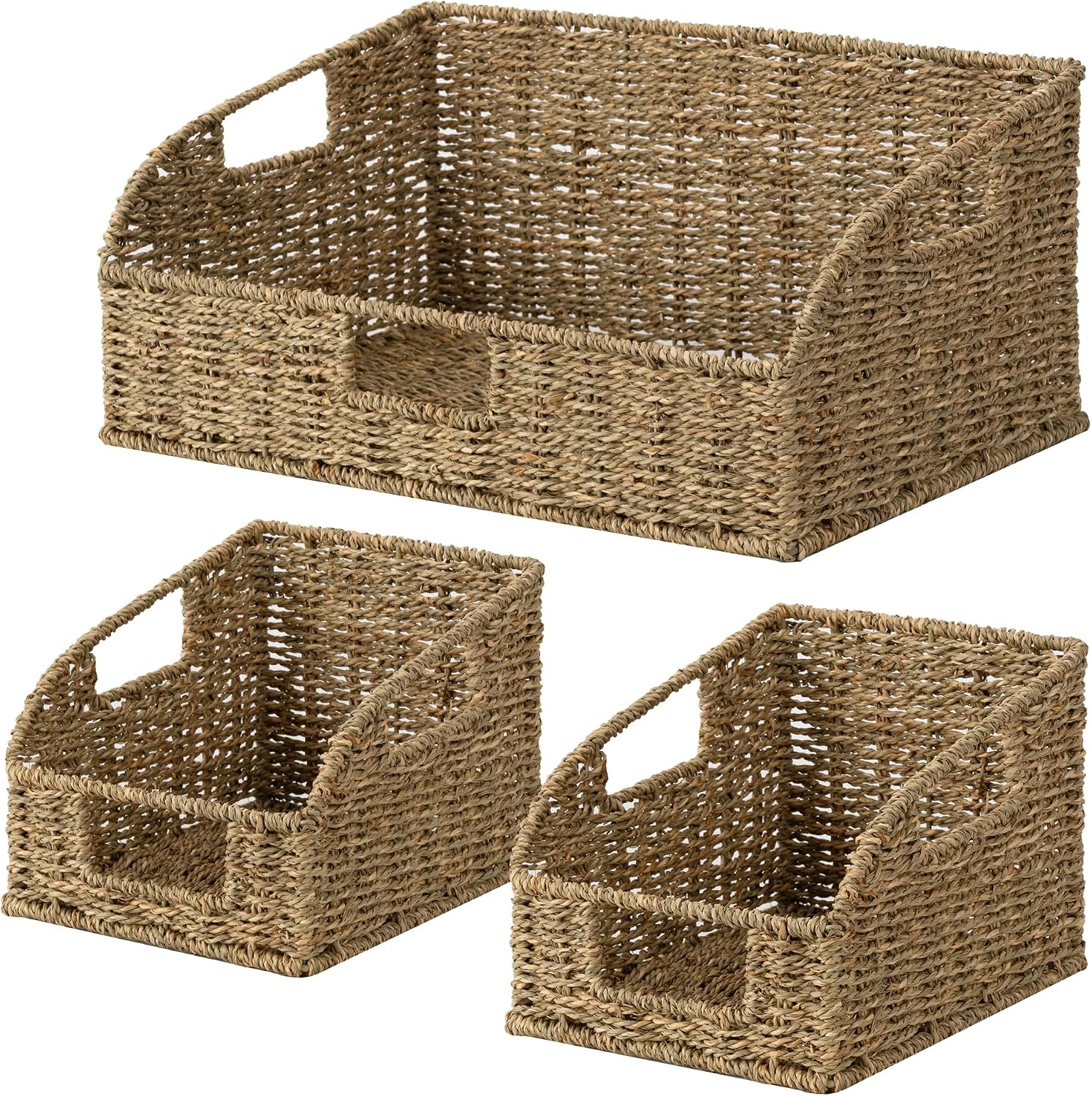 Water Hyacinth Pantry Baskets - Set of 2