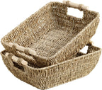 Large Water Hyacinth Storage Baskets - Set of 2