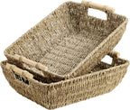 Large Water Hyacinth Storage Baskets - Set of 2