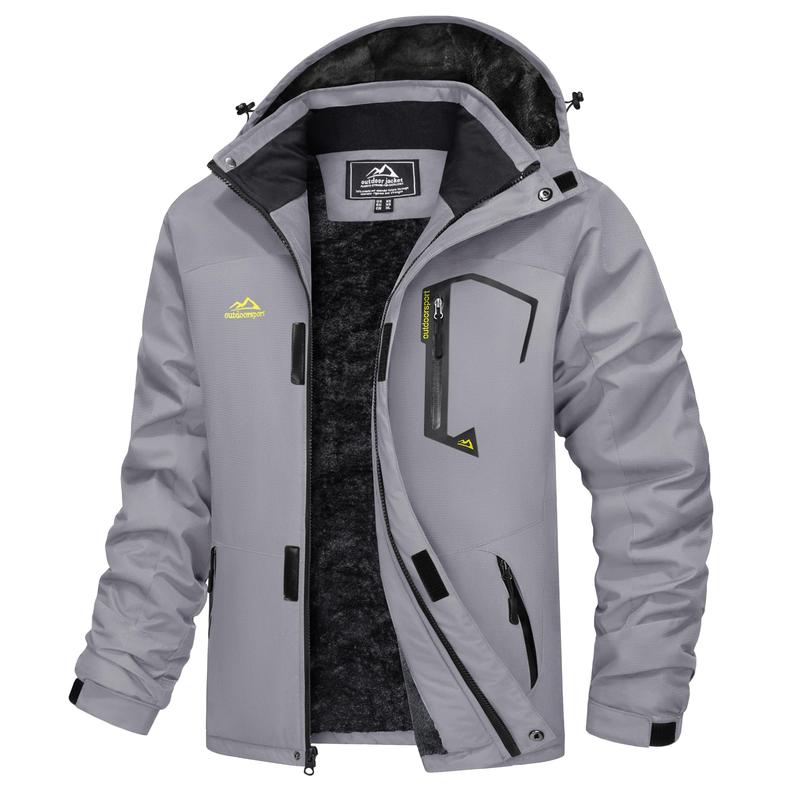 Abrigos de invierno para hombre, chaquetas de esquí y nieve resistentes al agua, chaquetas de forro polar cálidas, parkas, chubasqueros con múltiples bolsillos, ropa deportiva atlética, ropa deportiva al aire libre, diversión al aire libre