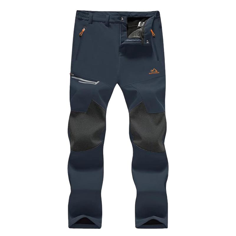 Men's Winter Pants Fleece Lined Ski Snow Pants Water Resistant 4 Zip Pockets Outdoor Work Pants FallFreshness Outdoorfun