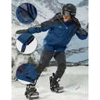 Abrigos de invierno para hombre, chaquetas de esquí y nieve resistentes al agua, chaquetas de forro polar cálidas, parkas, chubasqueros con múltiples bolsillos, ropa deportiva atlética, ropa deportiva al aire libre, diversión al aire libre
