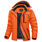 Chaqueta de esquí impermeable para mujer, con capucha, forro polar, cálida, de invierno, para la nieve, cortavientos de montaña, cortavientos de lluvia, cortavientos para otoño, diversión al aire libre