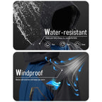Abrigos de invierno para hombre, chaquetas de esquí y nieve resistentes al agua, chaquetas de forro polar cálidas, parkas, chubasqueros con múltiples bolsillos, ropa deportiva atlética, ropa deportiva al aire libre, diversión al aire libre