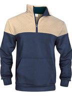 Sudadera con capucha para hombre, diseño de retazos, casual, con cremallera, cuello alto, elegante, estilo urbano, nueva llegada, cálida, para hombre, regalos de Navidad para él
