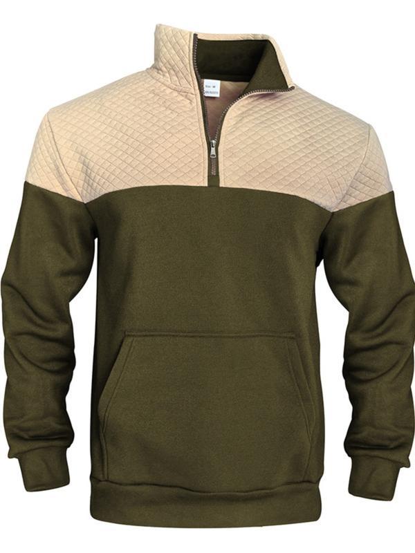 Sudadera con capucha para hombre, diseño de retazos, casual, con cremallera, cuello alto, elegante, estilo urbano, nueva llegada, cálida, para hombre, regalos de Navidad para él