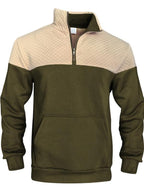 Sudadera con capucha para hombre, diseño de retazos, casual, con cremallera, cuello alto, elegante, estilo urbano, nueva llegada, cálida, para hombre, regalos de Navidad para él