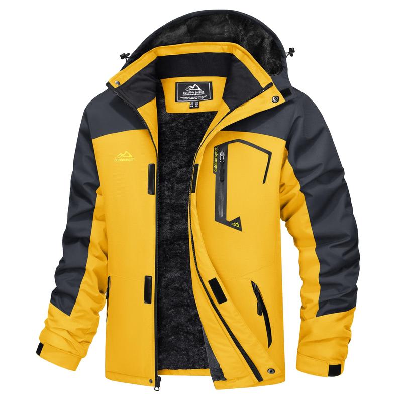 Abrigos de invierno para hombre, chaquetas de esquí y nieve resistentes al agua, chaquetas de forro polar cálidas, parkas, chubasqueros con múltiples bolsillos, ropa deportiva atlética, ropa deportiva al aire libre, diversión al aire libre