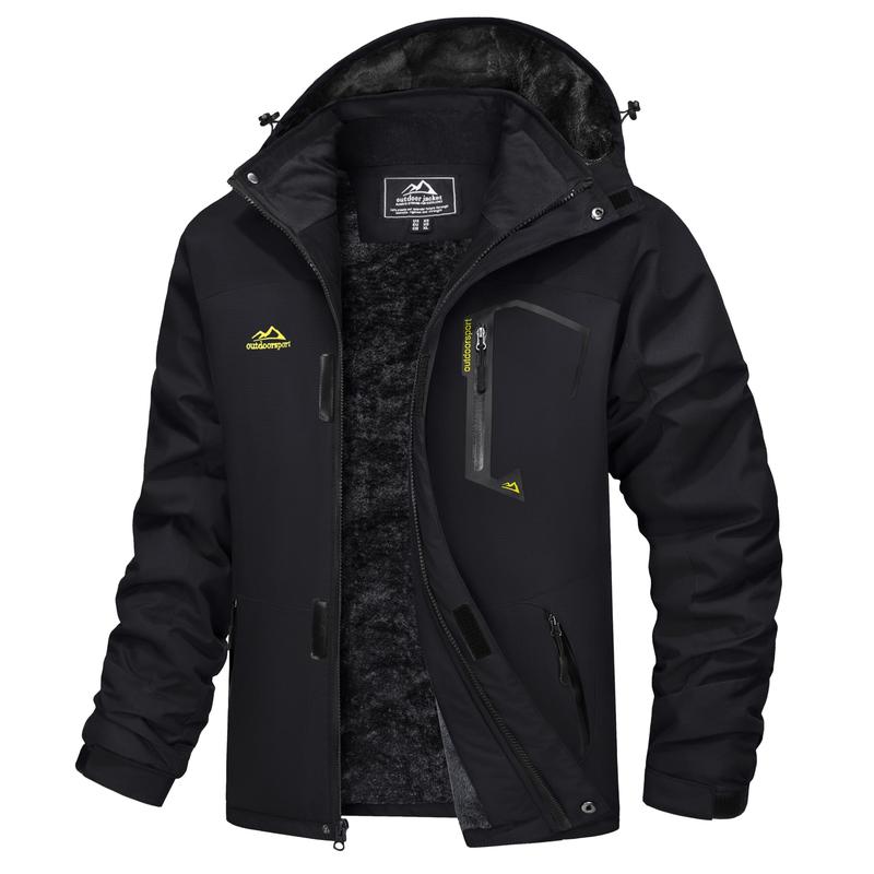 Abrigos de invierno para hombre, chaquetas de esquí y nieve resistentes al agua, chaquetas de forro polar cálidas, parkas, chubasqueros con múltiples bolsillos, ropa deportiva atlética, ropa deportiva al aire libre, diversión al aire libre