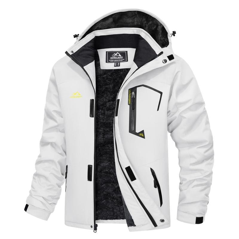 Abrigos de invierno para hombre, chaquetas de esquí y nieve resistentes al agua, chaquetas de forro polar cálidas, parkas, chubasqueros con múltiples bolsillos, ropa deportiva atlética, ropa deportiva al aire libre, diversión al aire libre